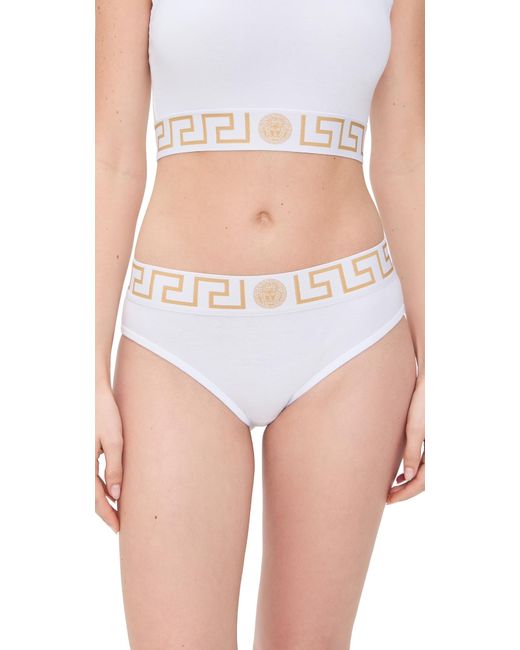 Versace White Logo Jersey Underwear