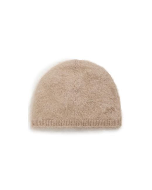 Rag & Bone Natural Jada Brushed Cashmere Beanie