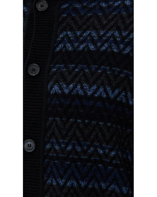 Missoni Blue Buttoned Cardigan for men