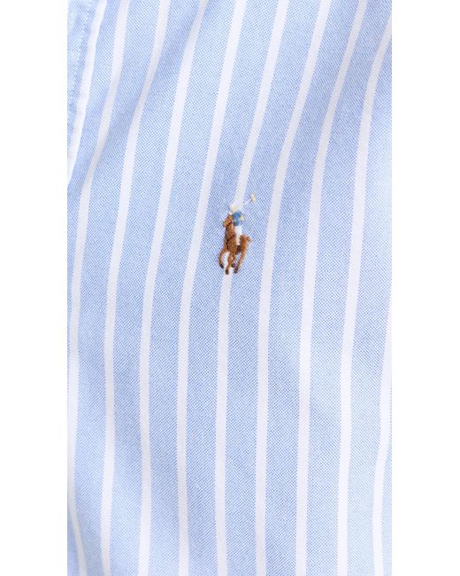 Polo Ralph Lauren Blue Cotton Oxford Long Sleeve Button Down