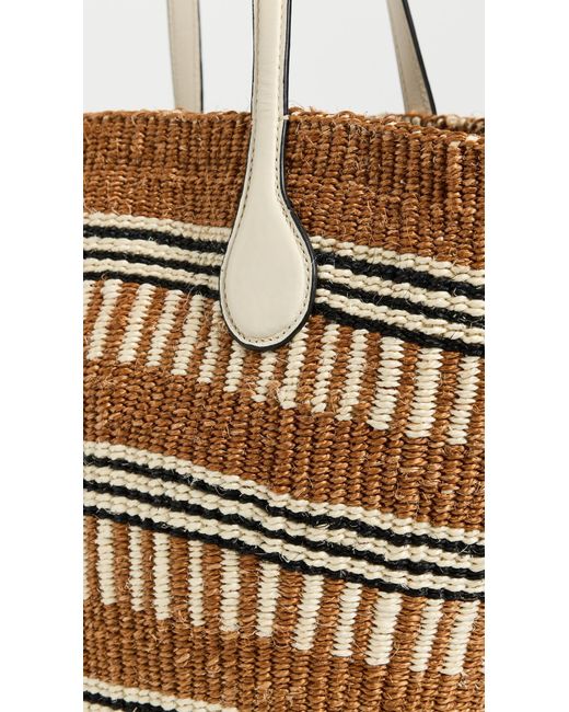 Liffner White Straw Basket Bag