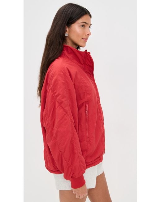 Fp Movement Red Breeze Blocker Jacket