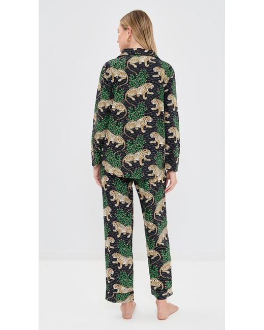 Printfresh Green Bagheera Long Pj Set