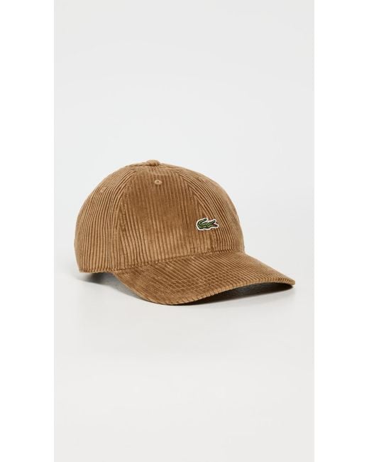 Lacoste White Corduroy Cap