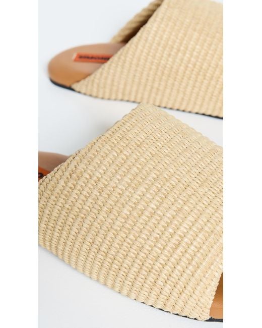 Simon Miller Black Raffia Bubble Slides