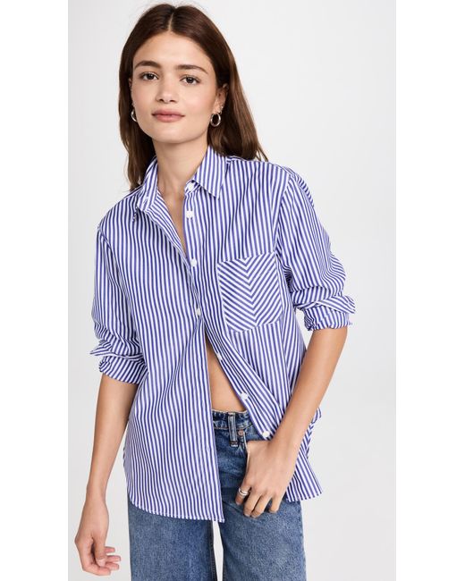 Rag & Bone Blue Icon Maxine Button Down Shirt