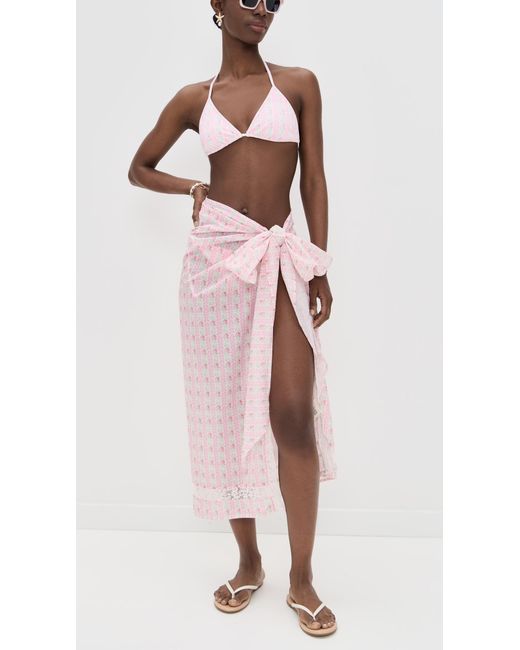LoveShackFancy Brown Harbor Bikini Set