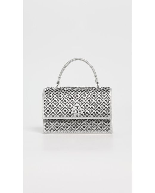 Tory Burch Multicolor Kira Satin Embellished Mini Top Handle Bag