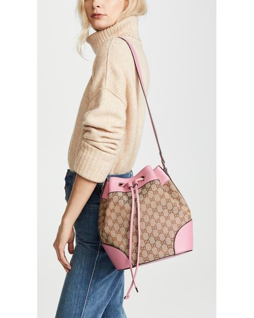Pink gucci online bucket bag