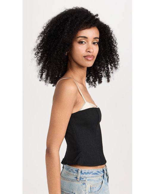 Reformation Black Melanie Top