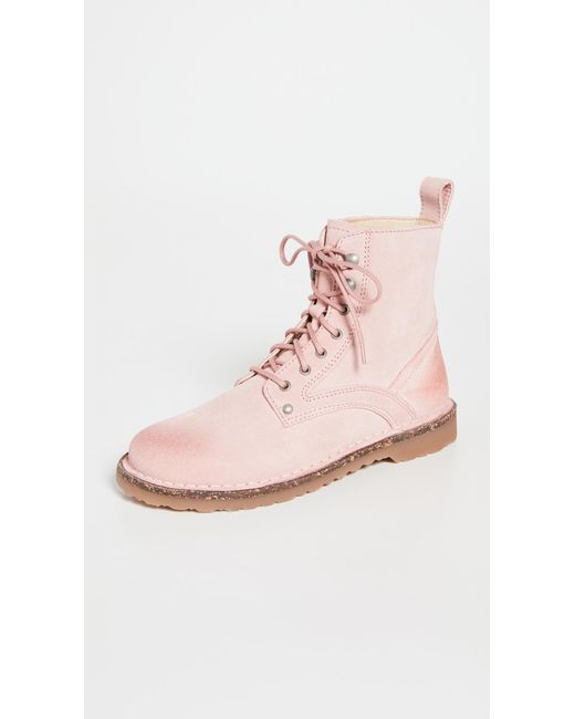 Birkenstock Pink Bryson Combat Boots