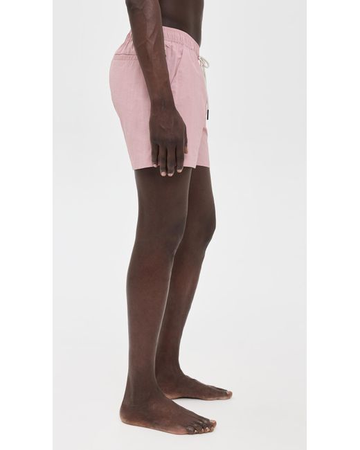 Oas Pink Blush Nylon Swim Shorts 4.75 for men