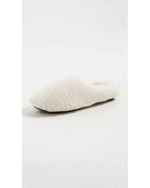 Eberjey White Sherpa Slippers