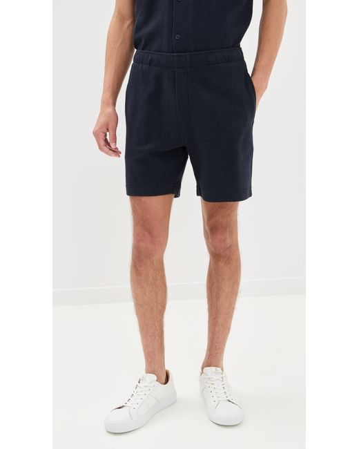 Vince Blue Boucle Pull On Shorts 6.25 for men