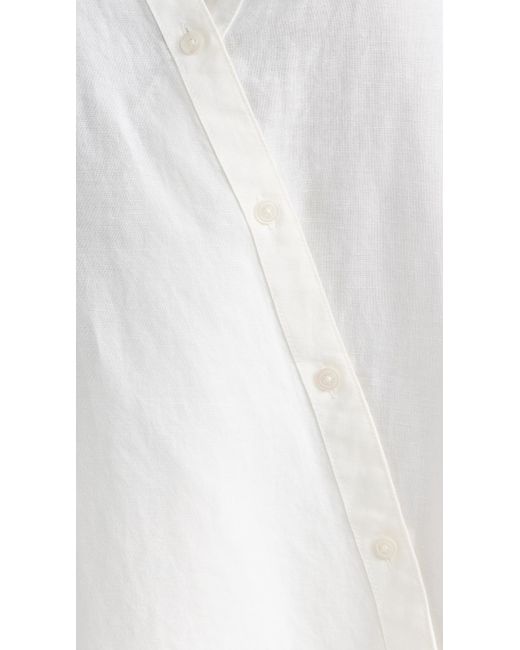 Madewell White Tilapia Asym Linen Tunic