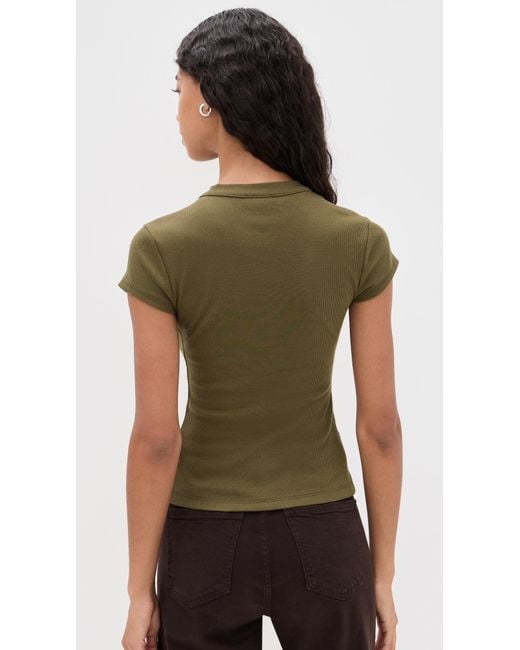 Reformation Green Raelynn Knit Top