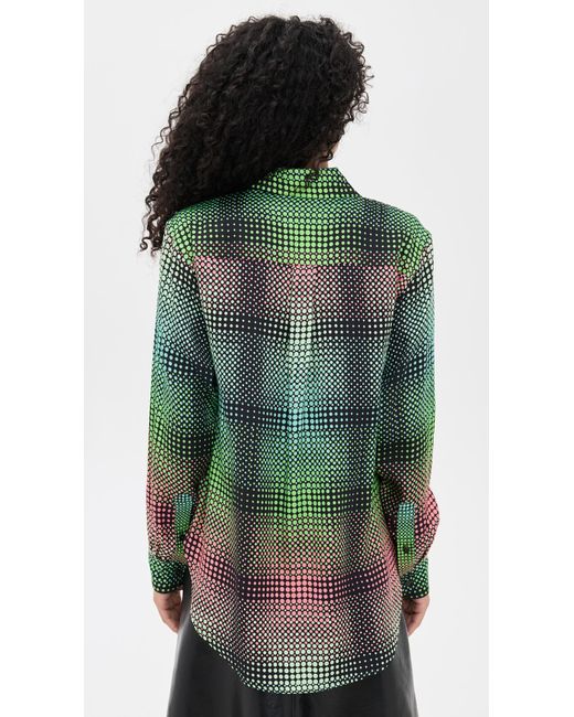 BruceGlen Green Button Up Blouse