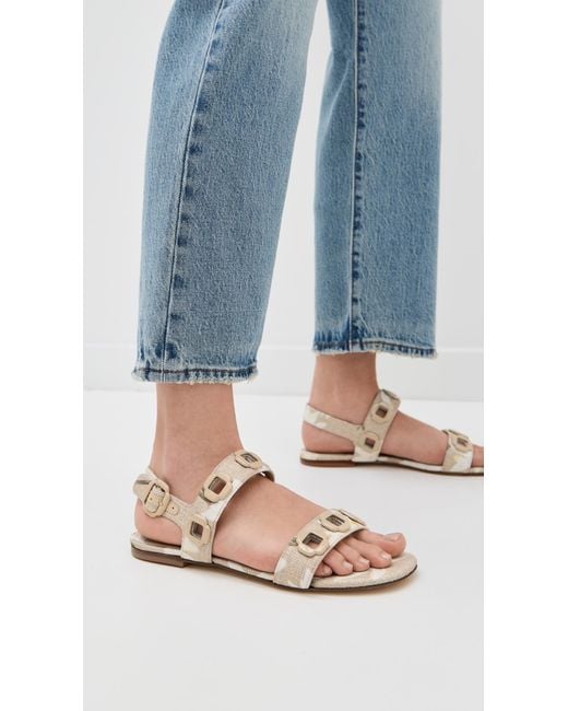 Larroude White Milan Flats