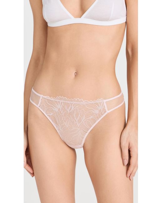 Calvin Klein Pink Floral Lace Thong