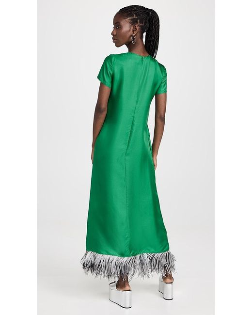 slim fit dress slacks Paris Sparkle Swing Dress in Emerald Green – Curvique Vintage main image 0