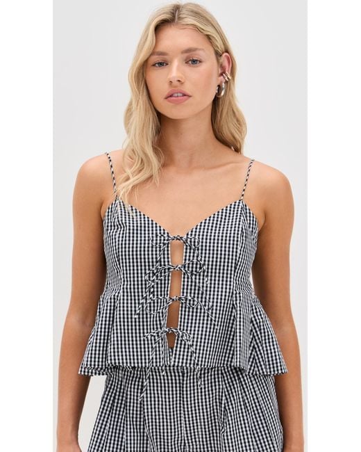Sea Blue Neci Gingham Camisole