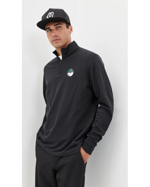 Malbon Golf Black Flyer Mid Layer Jacket for men