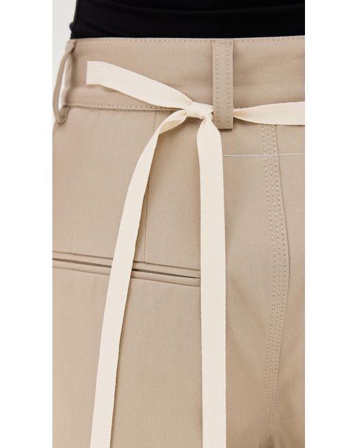 MM6 by Maison Martin Margiela Natural Cotton Garbardine Trousers