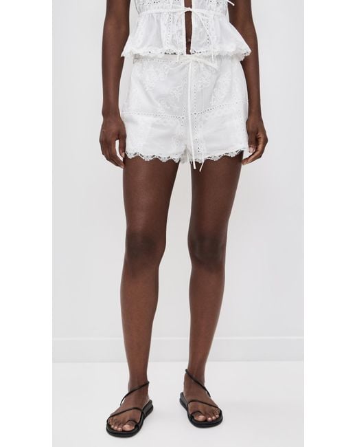 En Saison White Marisol Shorts