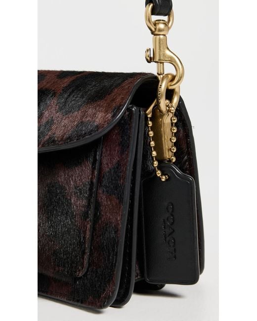 COACH Leopard Haircalf Tabby Shoulder Bag 20 in Black | Lyst Canada