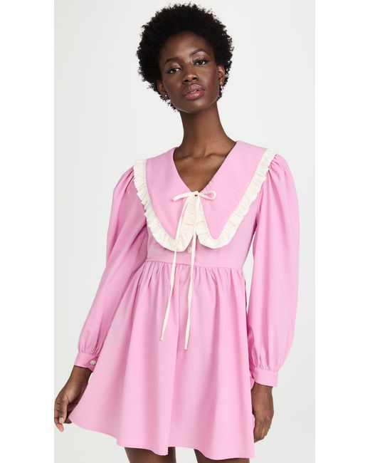 Sister Jane Synthetic Farmyard Collar Mini Dress in Pink - Lyst