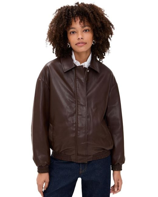Enza Costa Brown Leather Jacket