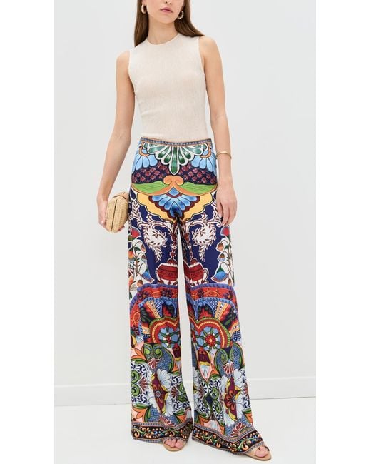 Alice + Olivia Multicolor Athena Clean Wide Leg Pants