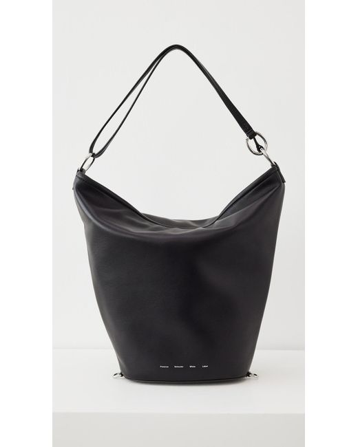 Proenza Schouler Black Leather Spring Bucket Bag