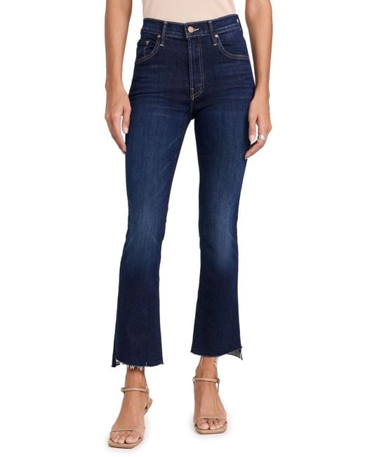 Mother Blue The Insider Crop Step Fray Jeans