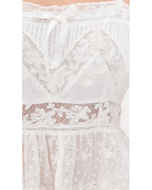 LoveShackFancy White Rowina Top