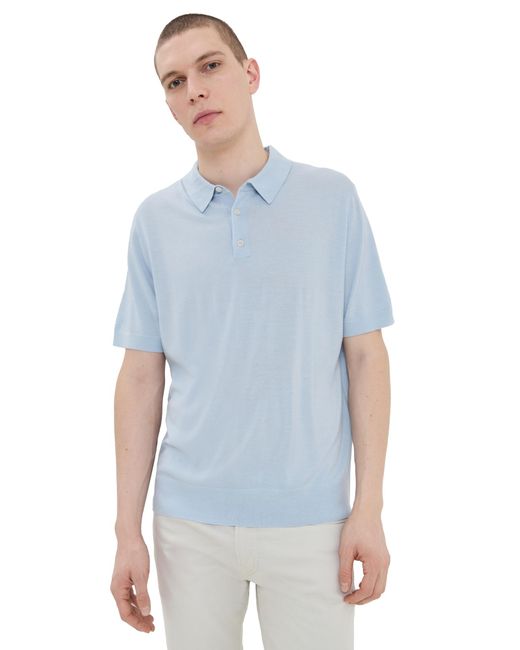 Vince Blue Short Sleeve Polo for men