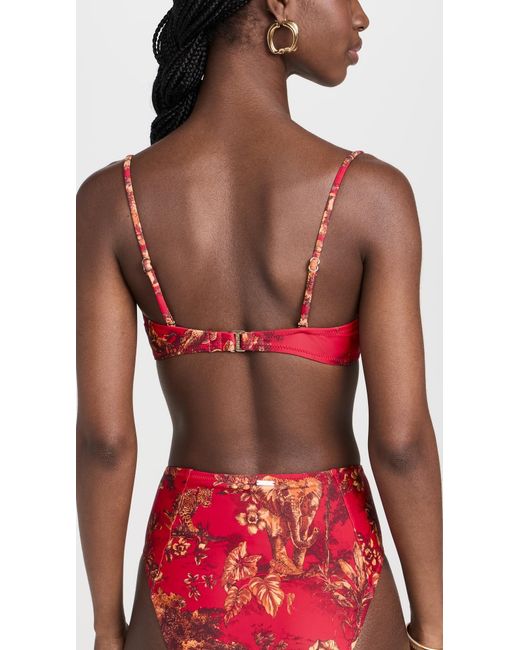 L'Agence Red Alexandria Bikini Top