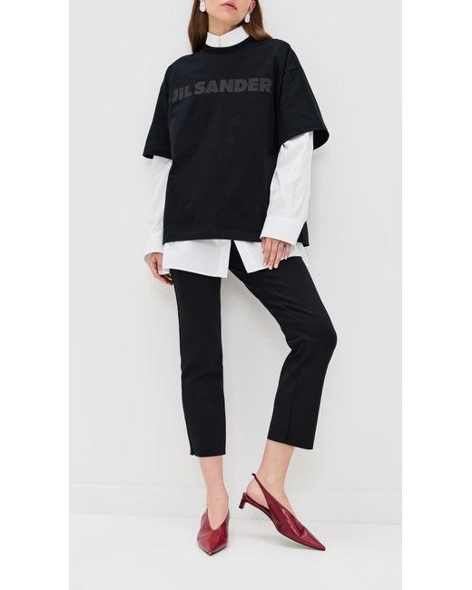 Jil Sander Red Slingback Heels