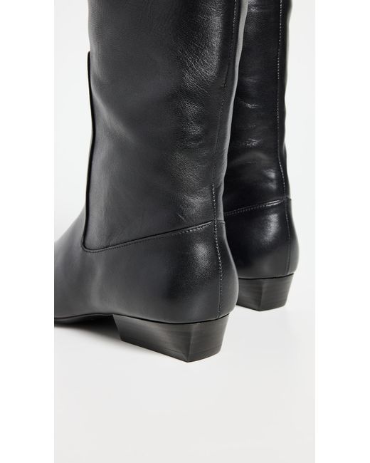 Staud Black Wally Flat Boots