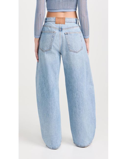 Alexander Wang Blue Oversized Rounded Jeans