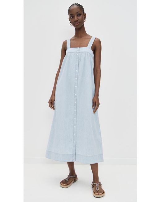 xirena denim dress Xirena Quinn Denim Dress Size Large Lyocell