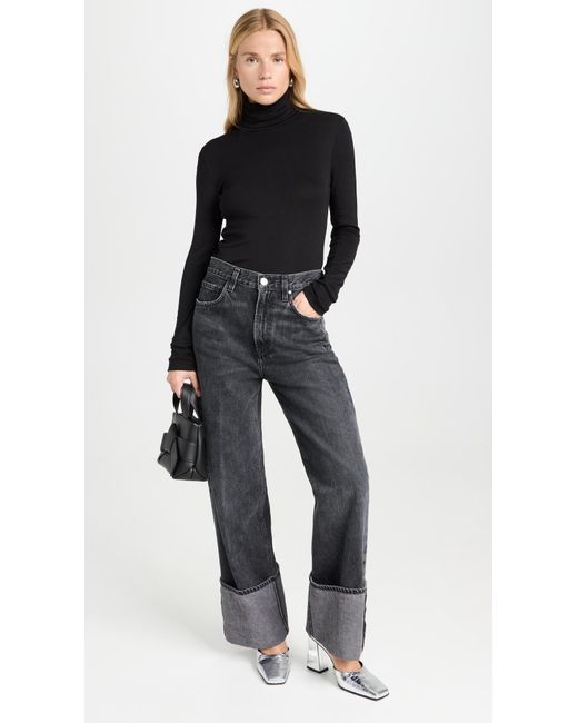 Splendid Black Classic Turtleneck