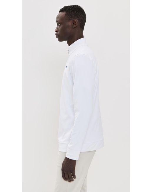 Redvanly White Sevres Performance Quarter Zip for men