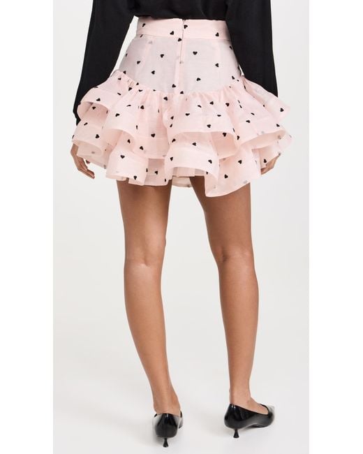 Zimmermann Crush Flip Mini Skirt in Pink | Lyst