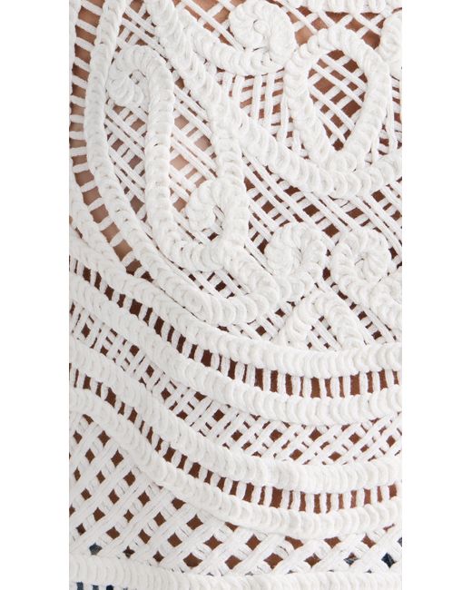Line & Dot White Krista Crochet Top