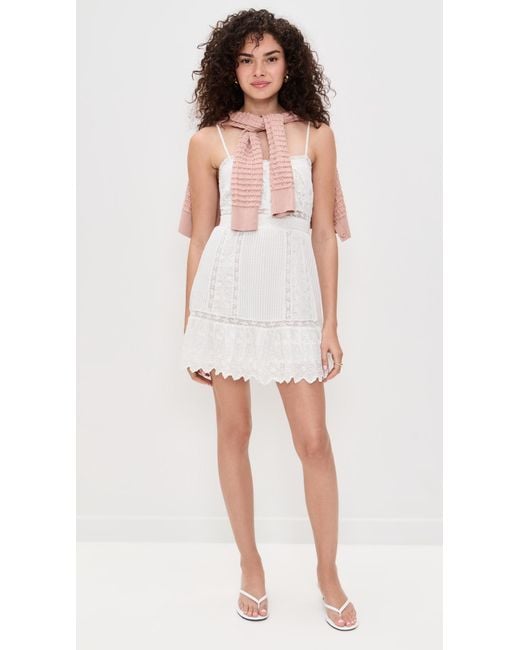 LoveShackFancy White Maera Dress