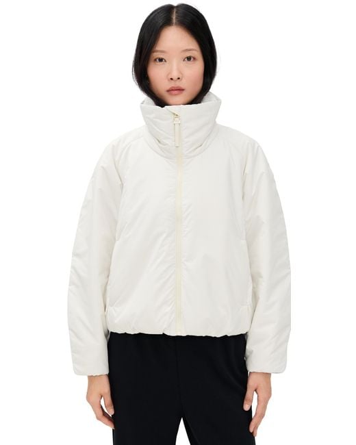 Beyond Yoga White Warm Up Puffer Jacket