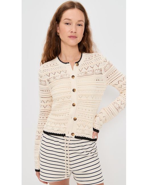 La Ligne White Mallory Cardigan