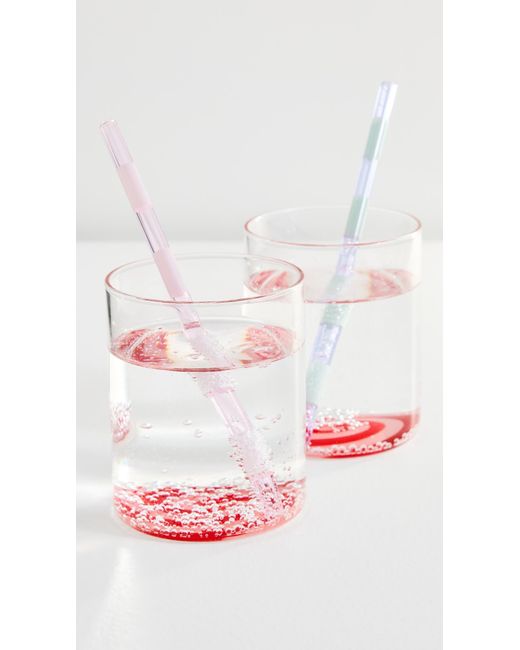 Fazeek White Striped Straws