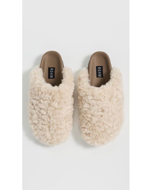 Roam Natural Cloud Shearling Slippers